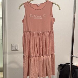 Pink Sleeveless Kids Dress